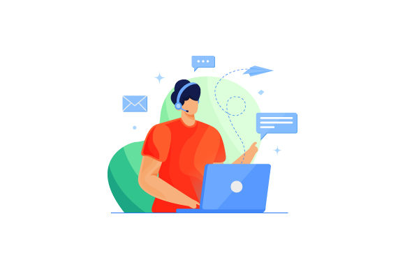 Download Active Customer Service Illustration - Customer Collection