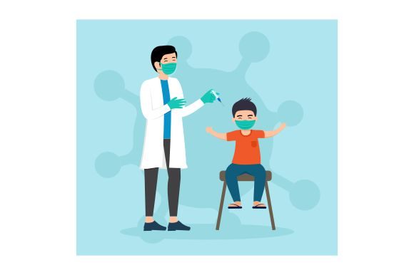 Download Doctor Inject Vaccine in Flat Design - Vaccine Collection